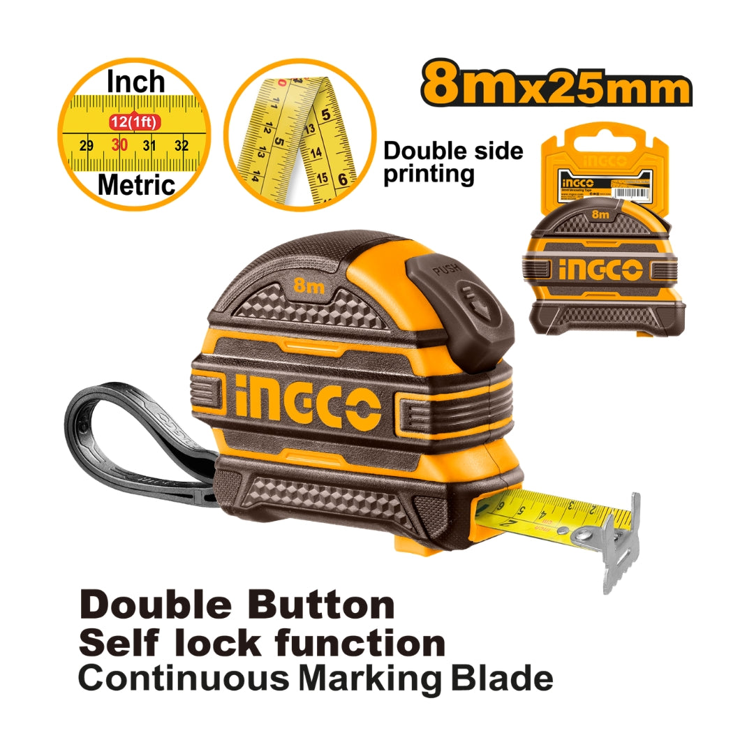 Steel Measuring Tape 8 Meter x 25mm HSMT08825 ING-MT