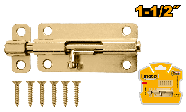 INGCO Tower Bolt Steel Latch Pin Horizontal Vertical Positions