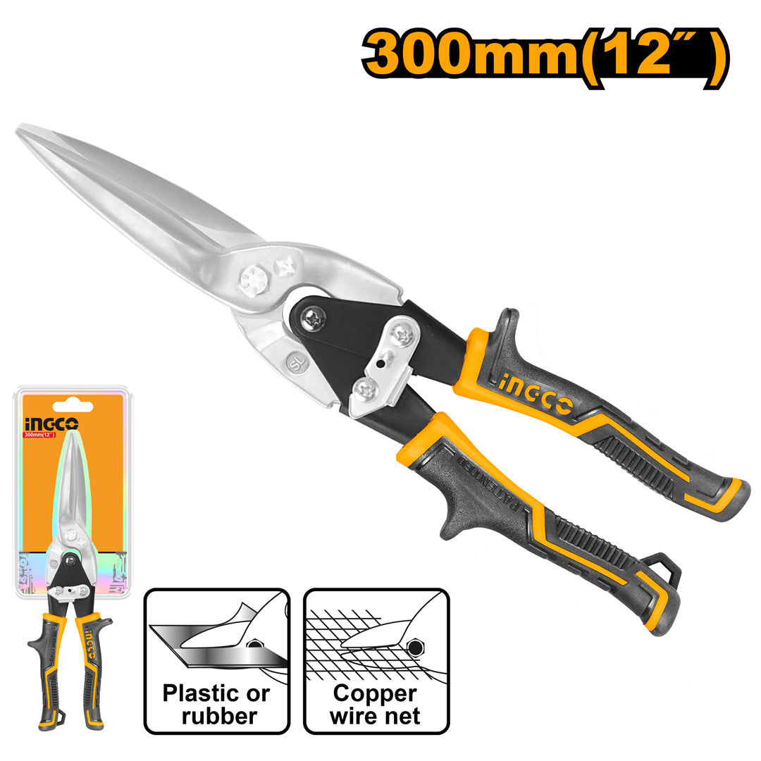 Ingco 12 Inch Long Straight Aviation Snip HTSN0112S - Winland Depot