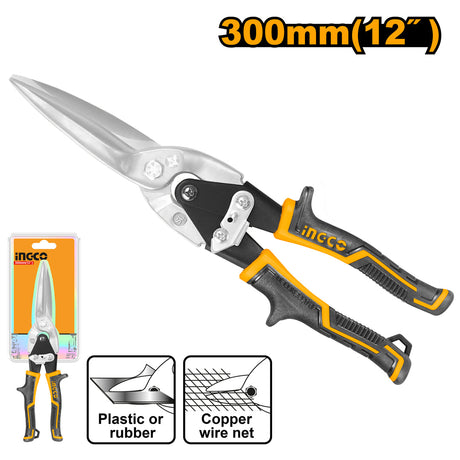 Ingco 12 Inch Long Straight Aviation Snip HTSN0112S - Winland Depot