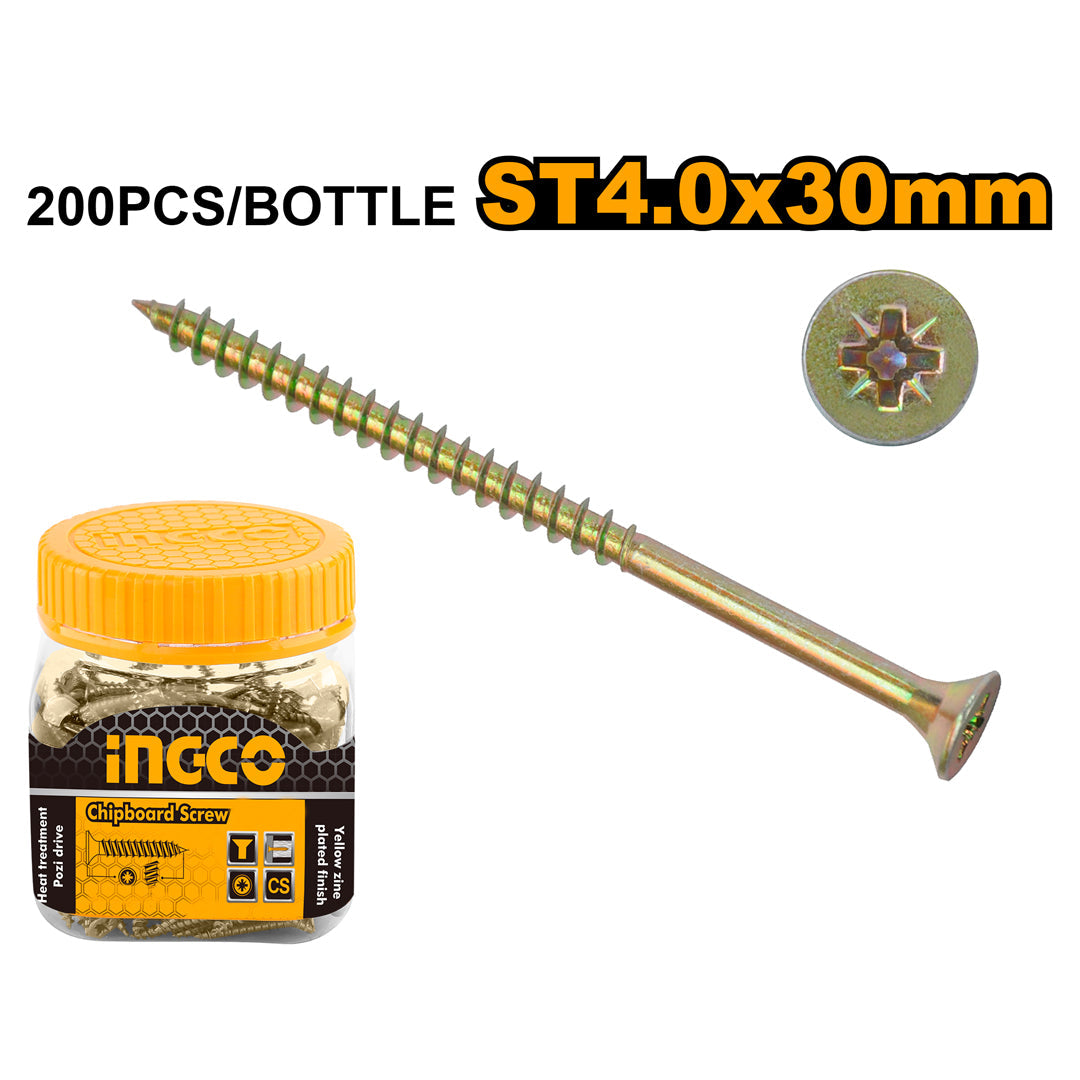 Ingco Chipboard Screw Sold per Bottle HWBS4003011