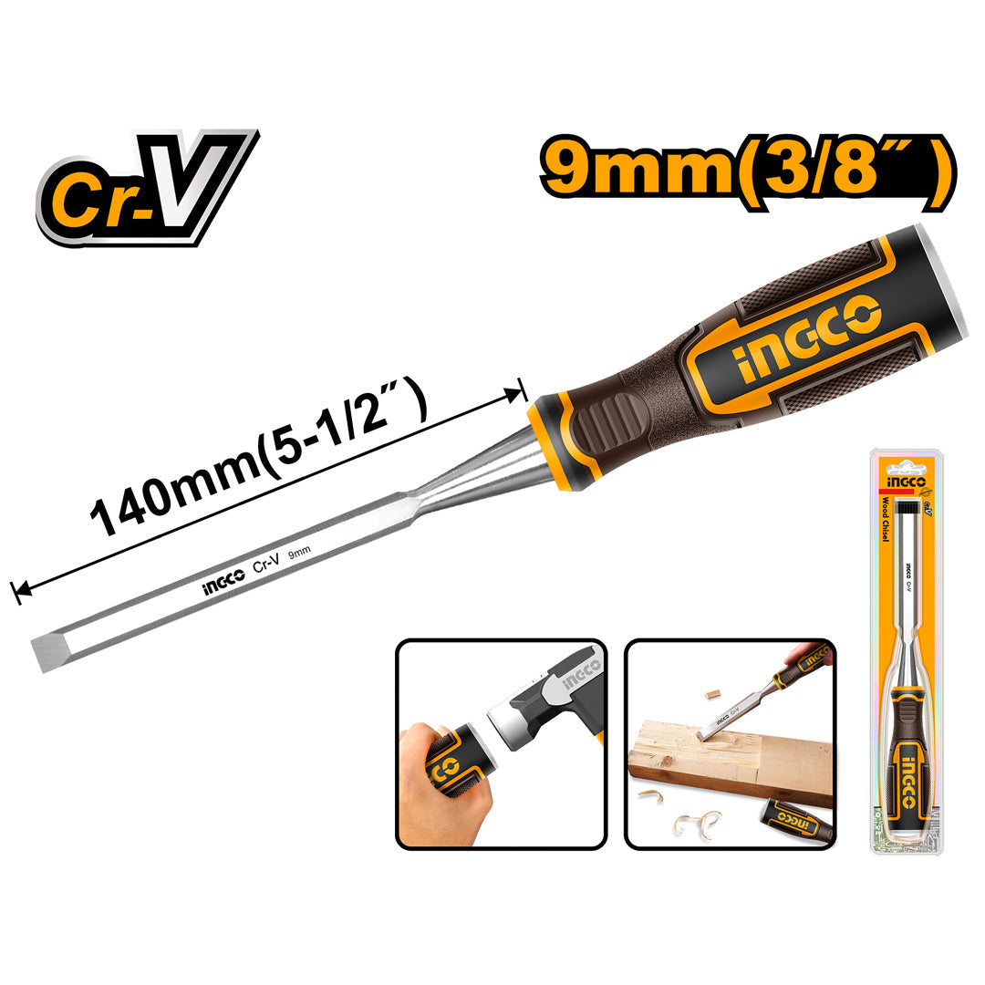 Ingco 9mm Industrial Wood Carving Hand Chisel HWC0809