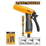 INGCO HWSG032 3-pattern garden hose spray nozzle