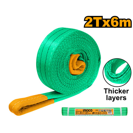 Ingco 2T x 6M Webbing Sling Great for Heavy Lifting HWSP0206 - Winland Depot