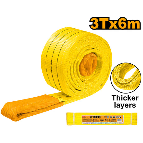 Ingco 3T x 6M Webbing Sling Great for Heavy Lifting HWSP0306 - Winland Depot