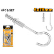 INGCO HWSPK5012 screw plug set with hook screw