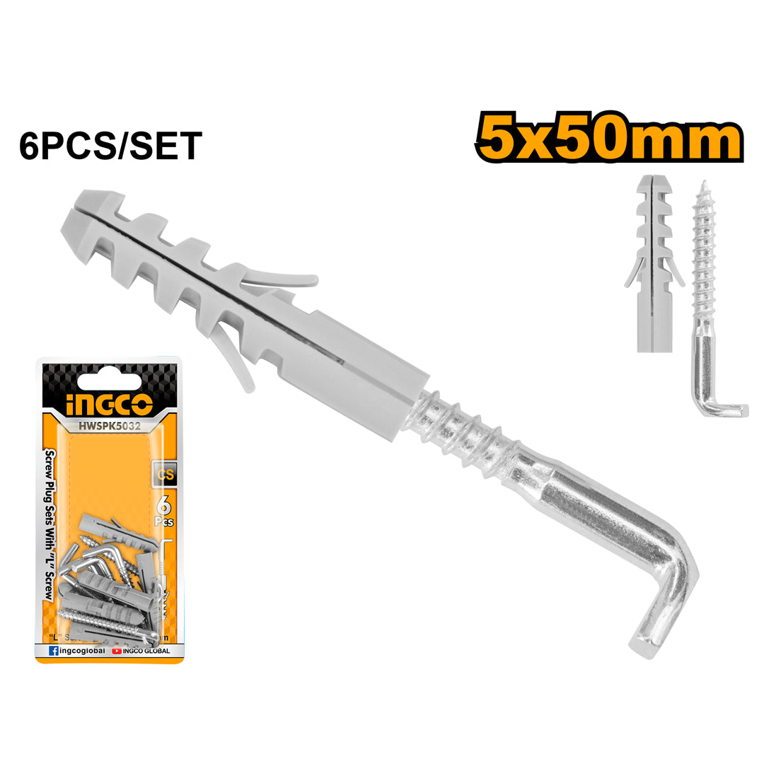 Ingco Screw Plug Set with L-Screw HWSPK5032