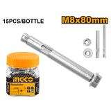 INGCO Wedge Anchor Zinc-Plated – Heavy-Duty Fastener (Bottle Pack)