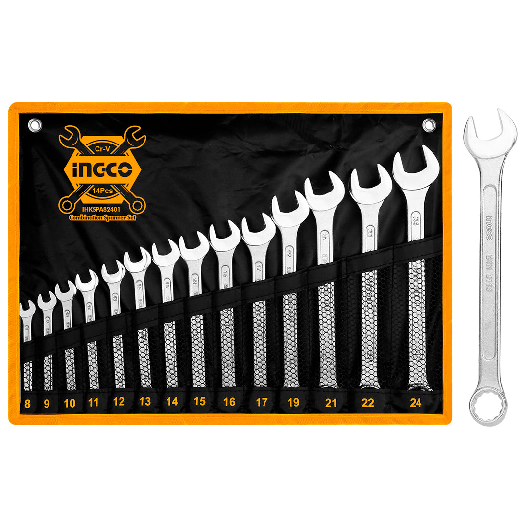 Combination Spanner Set (Size: 6mm-24mm) IHKSPA82401