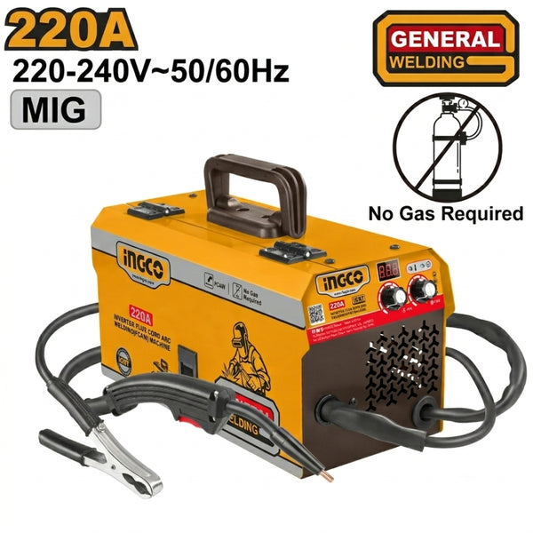 Inverter Flux Cord Arc Welding MIG Welding Machine 220V ING-FC22012PL ING-WM