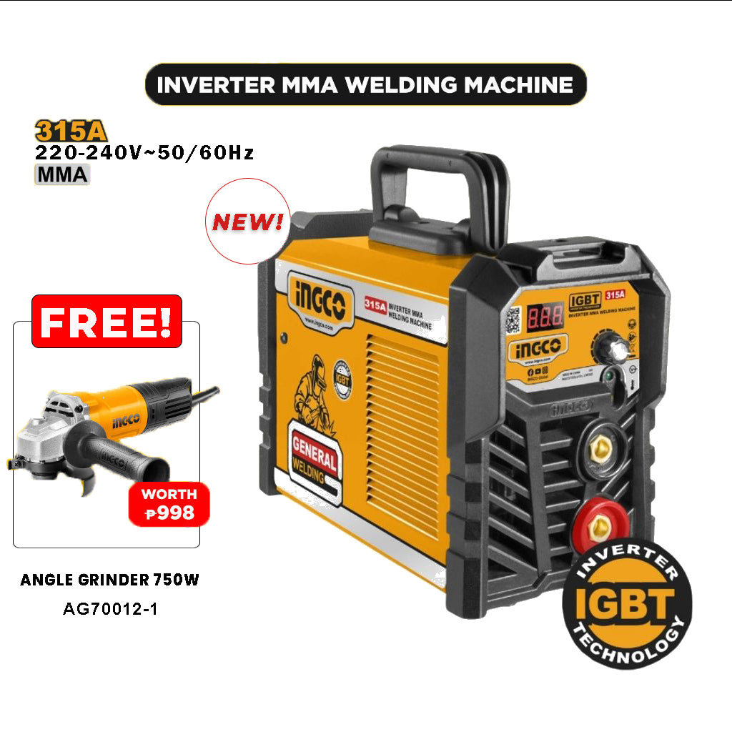 [Free Cordless Drill ] INGCO Portable Welding Machine Inverter IGBT ARC MMA ING-WM