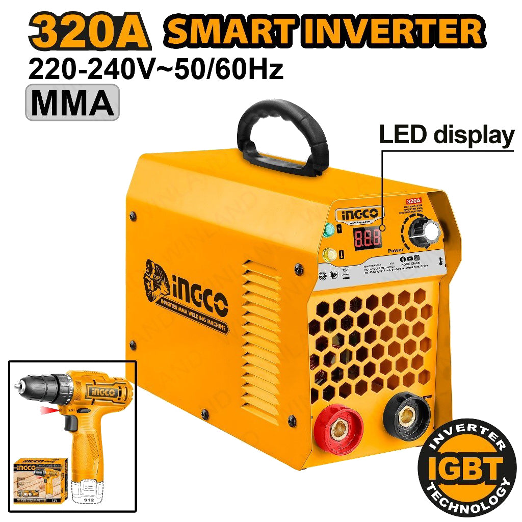 [Free Cordless Drill ] INGCO Portable Welding Machine Inverter IGBT ARC MMA ING-WM