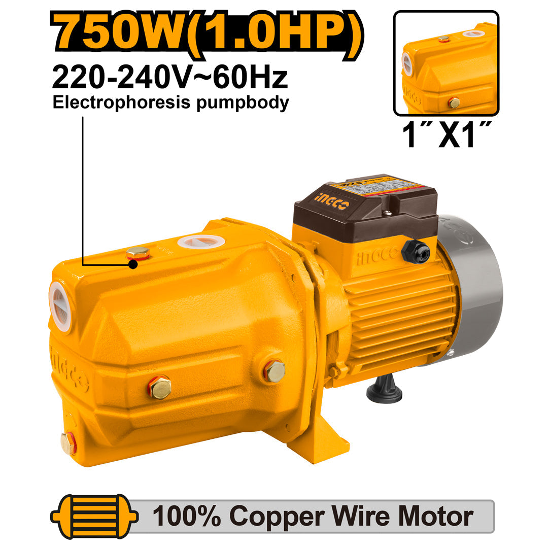 Ingco Water Pump | Jet Pump 750W 1HP JP07508-5