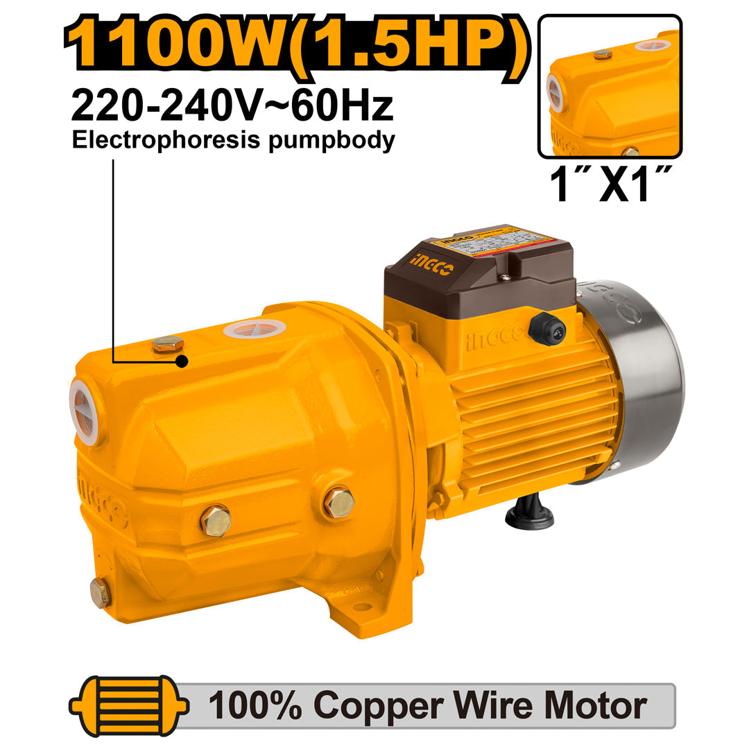 Ingco Jet Pump 1.5HP 1100W Water Pump JP11008-5