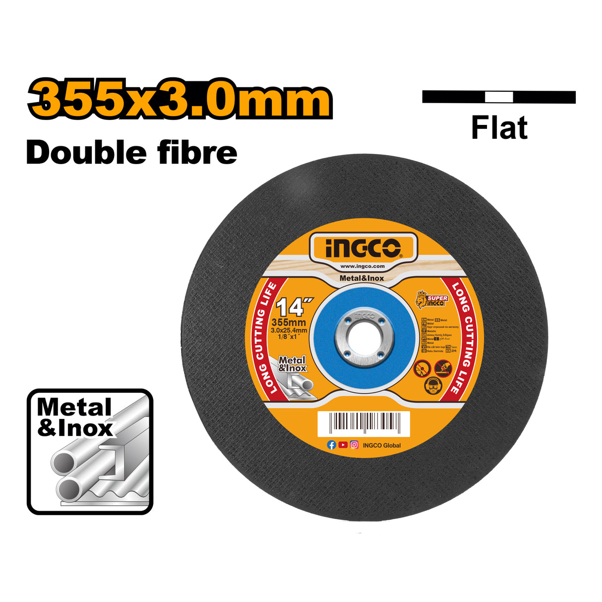 14 Inch Abrasive Metal Cutting Disc for Cut Off Machine MCD303551 / MCD253552