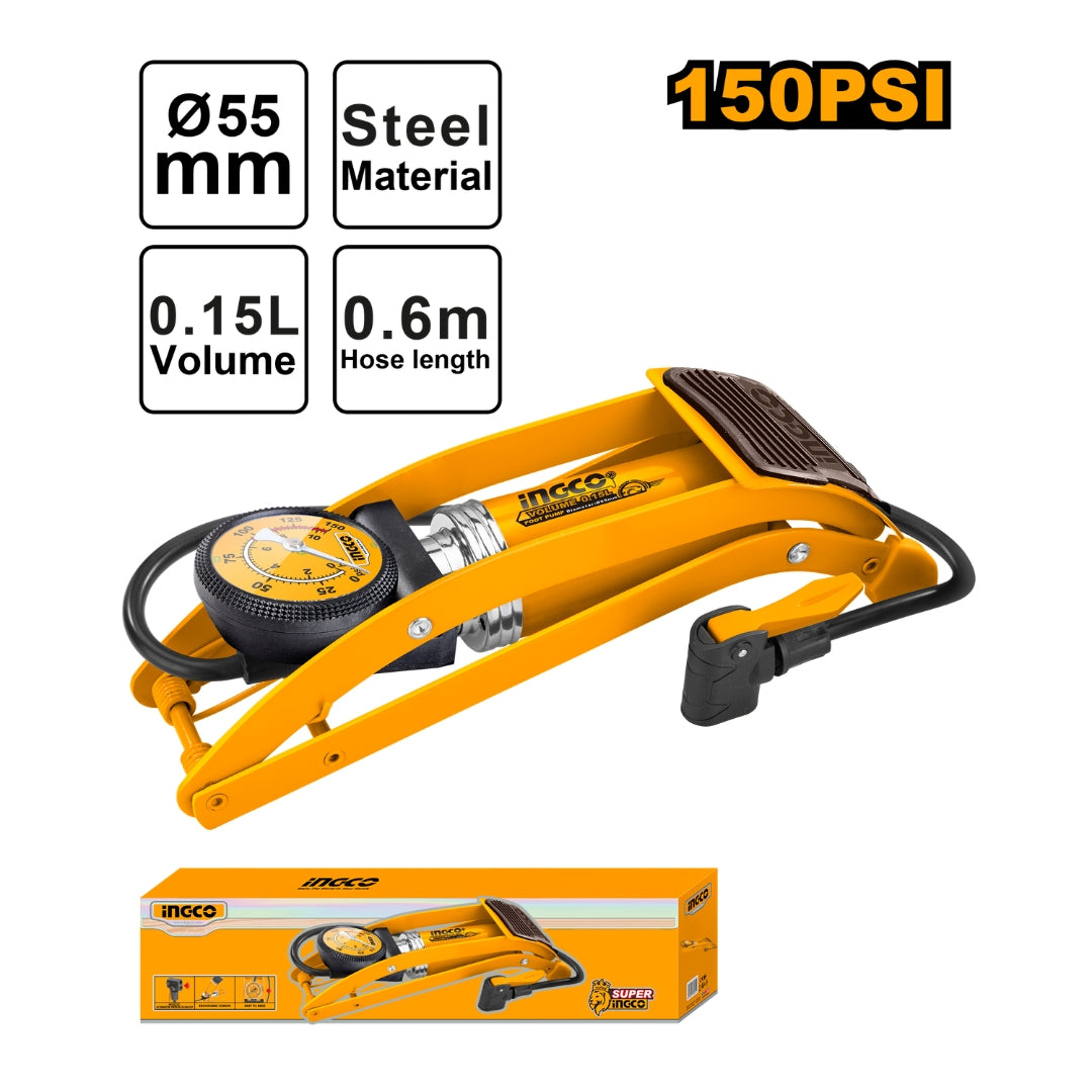Foot Pump Steel Cylinder and Rubber Pedal MPP5511 ING-HT