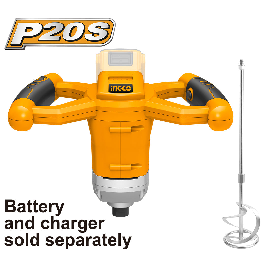 Ingco P20S 20V Lithium-Ion Cordless Mixer Unit MXLI2001