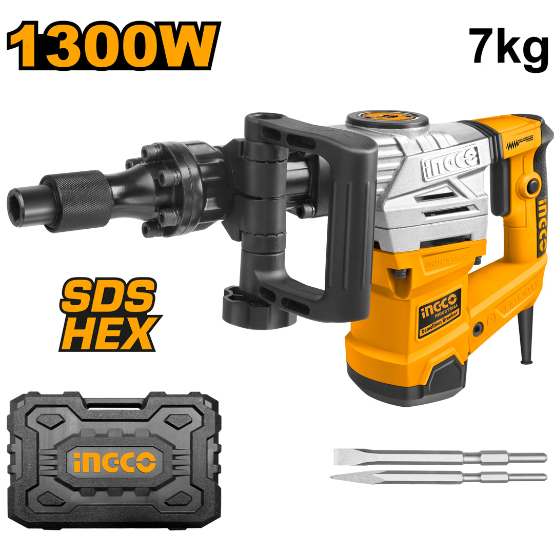 Ingco Industrial Demolition Breaker Hammer 1300W PDB13008