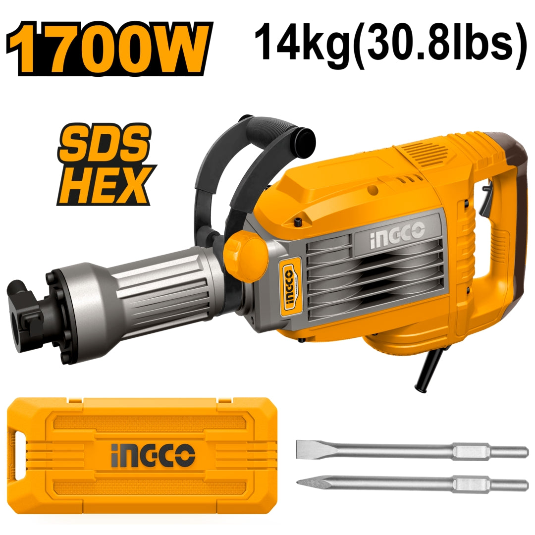 Demolition Breaker 1700W With 2pcs Chisels PDB1700682 ING-PT