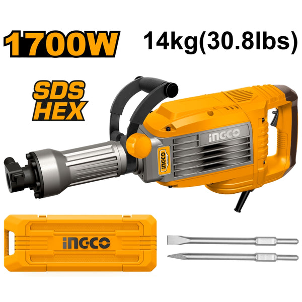 Demolition Breaker 1700W With 2pcs Chisels PDB1700682 ING-PT