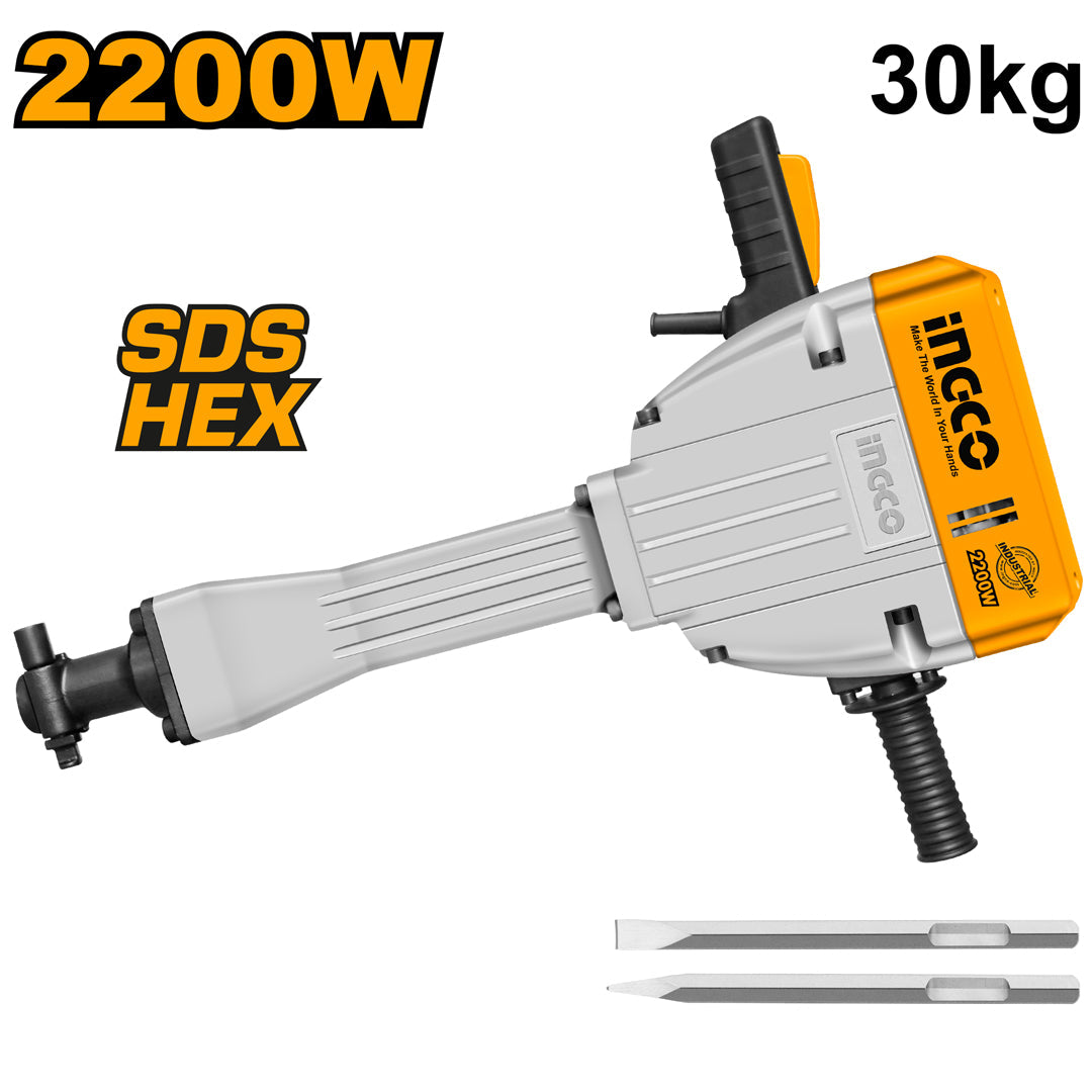 Ingco Demolition Hammer with Anti Vibration System 2200 Watts PDB22001