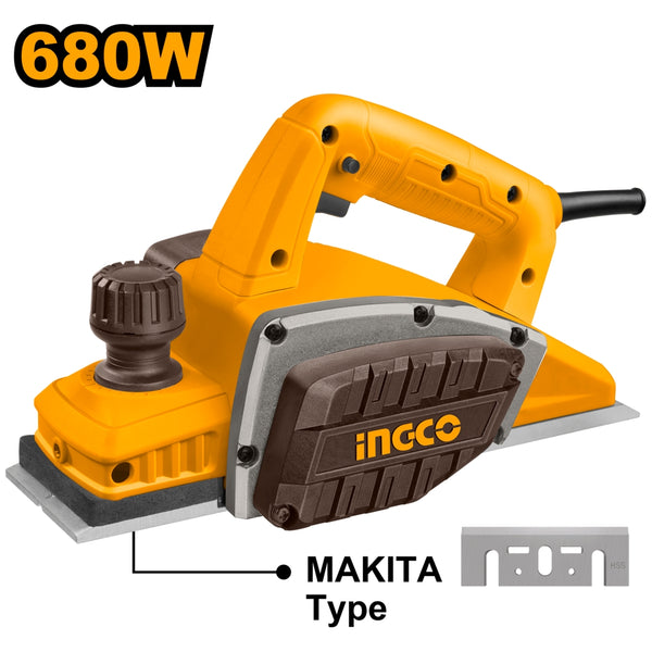 Ingco Electric Planer 680W Power with Planning Width & Depth: 82x1mm PL6808P (IPT) ING-PT