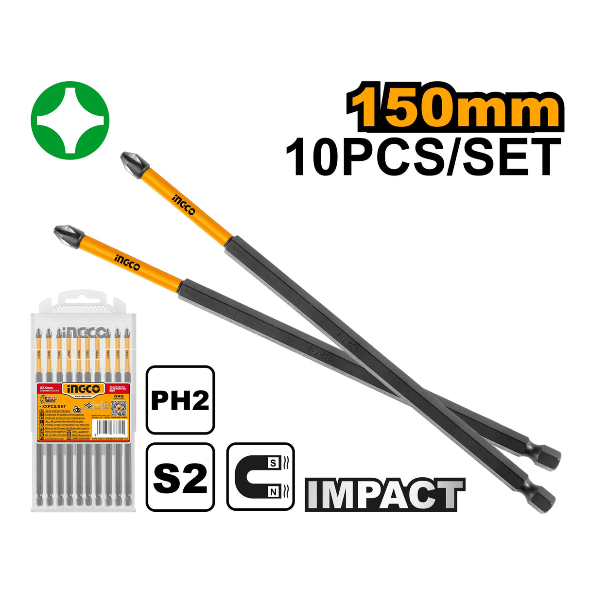 Ingco Impact Screwdriver Bit Screw Driver SDBIM11PH263