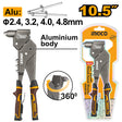 Ingco 360 Degree Swivel Head - Hand Riveter 10.5 Inch Aluminum Steel SHHR106 - Winland Depot