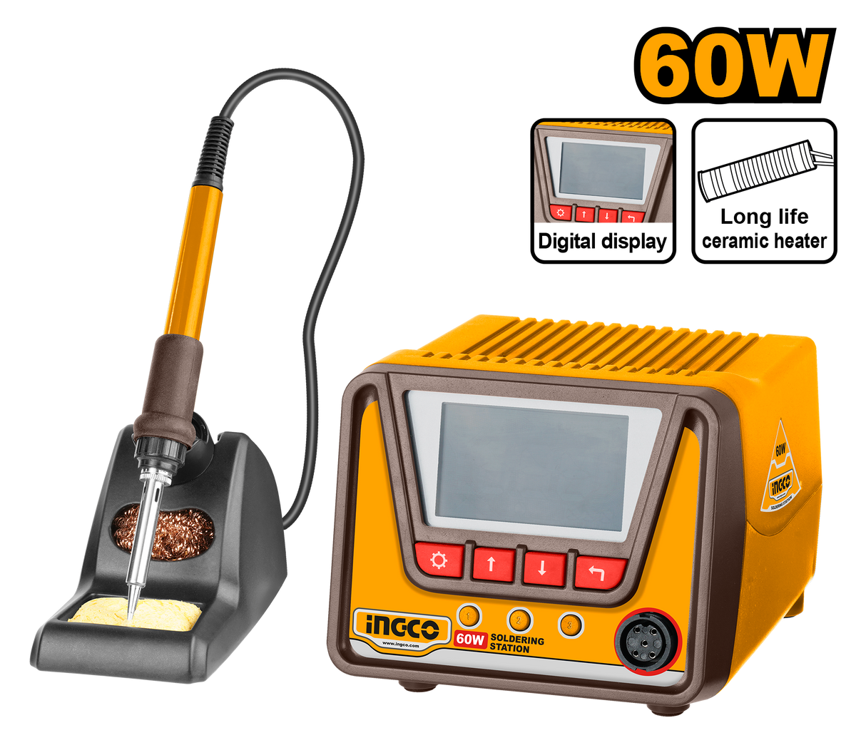 Super Select Analog & Digital Soldering Iron with Station 60W SI016911 / SI016923 ING-HT