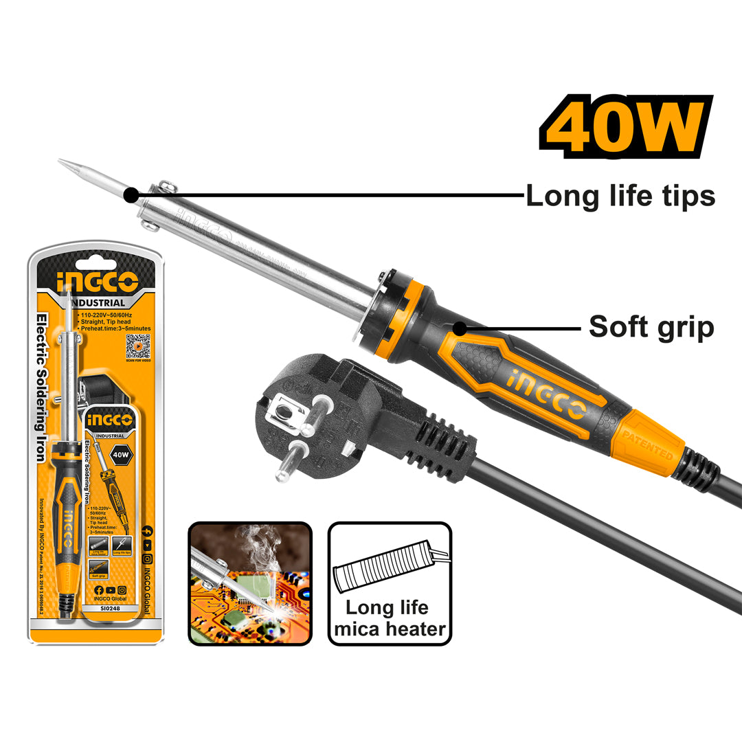 Ingco Industrial Grade Electric Soldering Iron 40W SI0248