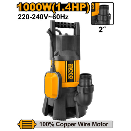Ingco 1.5Hp Submersible Sewage Water Pump SPD10001 - 5 - Winland Depot