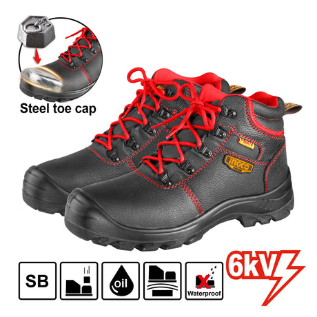 Ingco 6000V Insulated Safety Boots with Steel Toe Cap SSH07IDSB.40 - Winland Depot