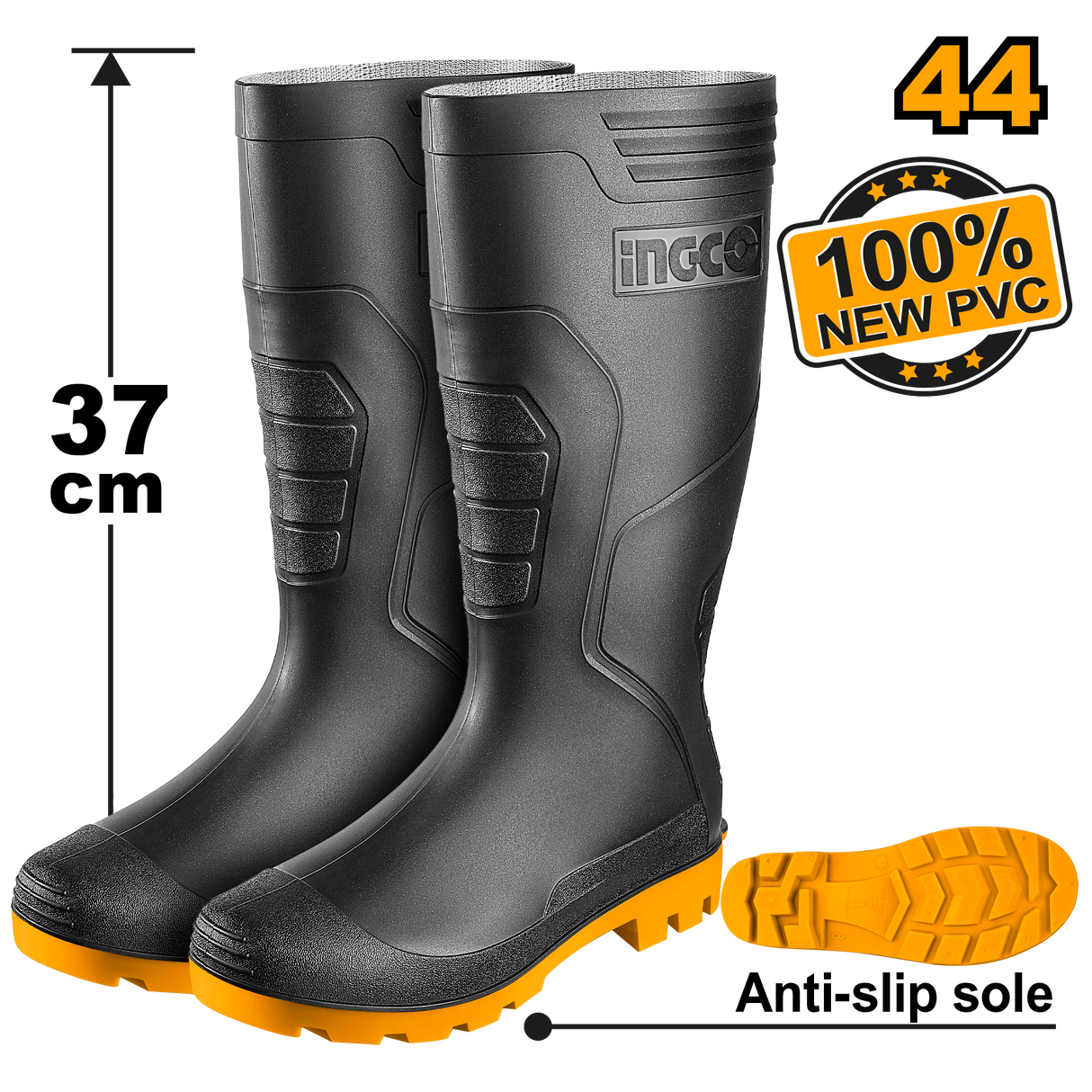 Rain Boots 100% Waterproof Virgin PVC / Nitrile with Alkali Resistance ING-HT