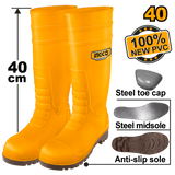 Ingco Safety Boots 100% New Zinc PVC with Anti-Slip Sole and Stee toe cap ING-HT