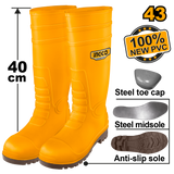 Ingco Safety Boots 100% New Zinc PVC with Anti-Slip Sole and Stee toe cap ING-HT