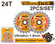 Ingco 7 - 1/4" Ultra Thin TCT Saw Blade Wood Cutting Disc for Cordless Tools TSB1853 - Winland Depot