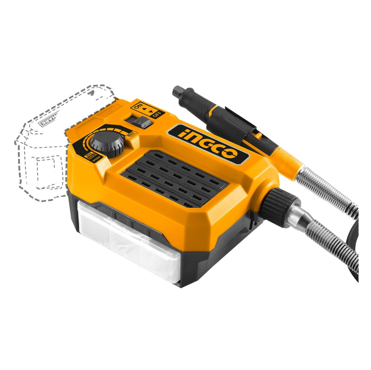 ingco p20s lithium-ion die grinder household accessories tools set cmgli20011 product photo