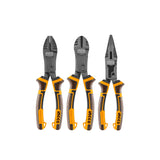 ingco 3pcs/set compound action pliers with tpr 3-color handle hkcps5831 ing-ht product photo