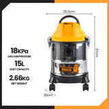 15 Liters Vacuum Cleaner 1000 Watts VC12205