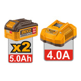 Ingco P20S/20V 4pcs Cordless Combo Kit (2pcs Cordless Impact Wrench & 2pcs Cordless Work Lamp) COSLI250782 (ICO)