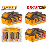 Ingco P20S Lithium-Ion Battery Kit for Cordless Tool COSLI251198 | COSLI251296 (ICO)