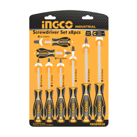 Ingco 8 Pcs / Set Screwdriver HKSD0828 - Winland Depot