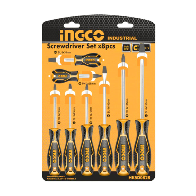 Ingco 8 Pcs / Set Screwdriver HKSD0828 - Winland Depot