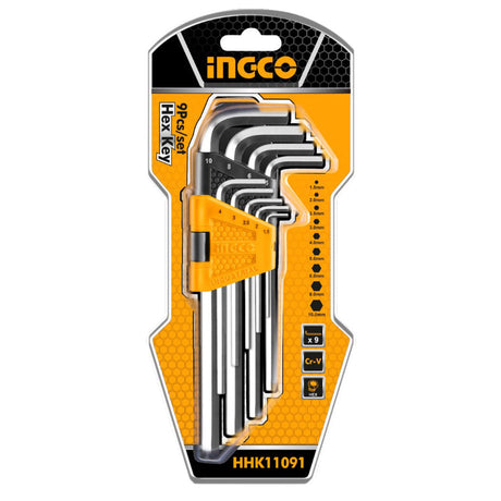 Ingco 9 Pcs / Set Hex Allen Wrench Key HHK11091 - Winland Depot