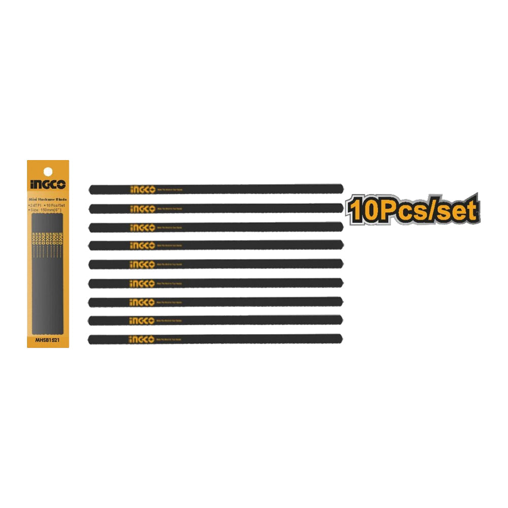 Ingco 10Pcs / Set Mini Hacksaw Blade 6 Inch 24T MHSB1521 - Winland Depot