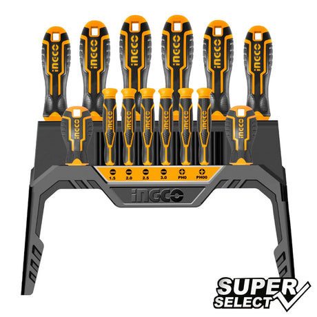 Ingco 14 Pcs Screwdriver and Precision Screwdriver Set HKSD1428 - Winland Depot