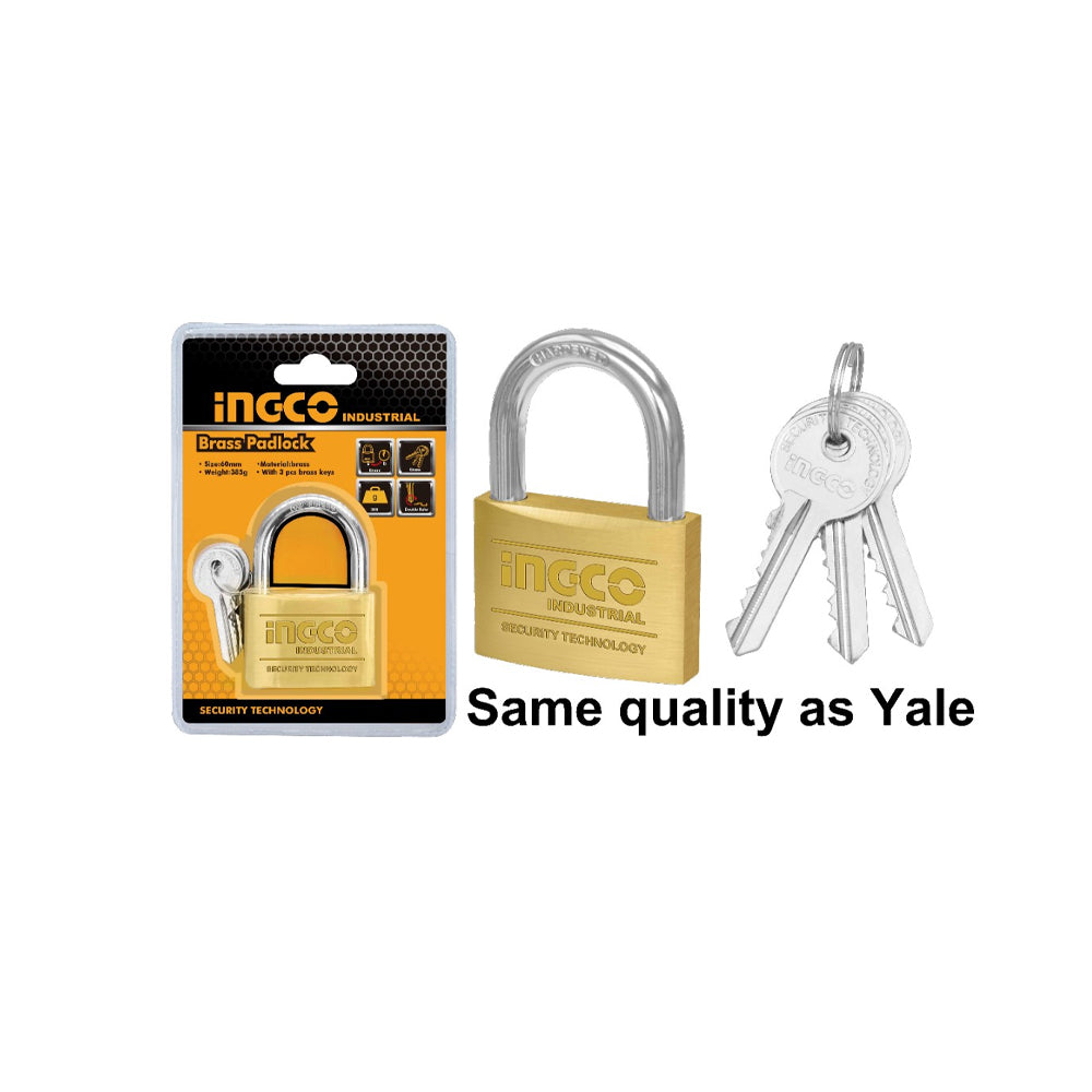 Ingco Heavy Duty Brass Padlock DBPL0402