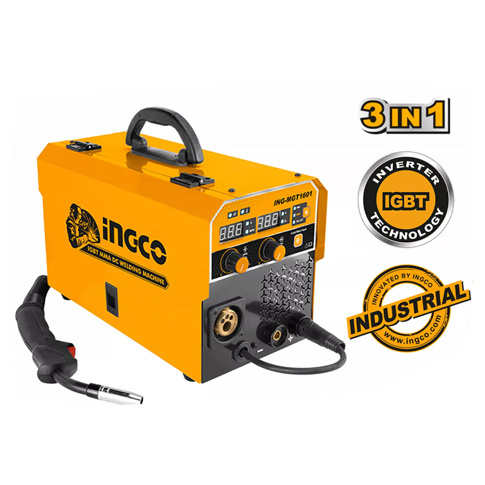 Ingco Industrial 3-in-1 Inverter MAG/MIG/MMA/TIG Lift Welding Machine ING-MGT1601