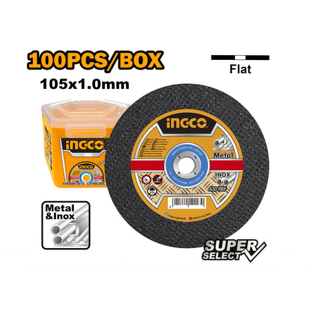 Ingco 50 Pcs / 100 Pcs 4 Inches Abrasive Metal Cutting Disc Set