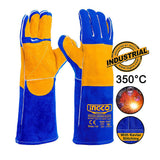 Professional Full Protection 16inch Welding Leather Gloves HGVW04 ING-HT